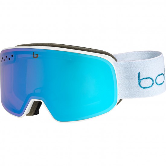 BOLLE NEVADA SMALL White Metallic Blue Matte Aurora Cat 2 BOLLE NEVADA SMALL White Metallic Blue Matte Aurora Cat 2