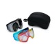 Bloc Fifty Five G553NB Interchangeable 3 lens Matt Black Goggles Bloc Fifty Five G553NB Interchangeable 3 lens Matt Black Goggles