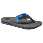 MENS REEF FANNIG LOW FLIP FLOPS GREY BLUE