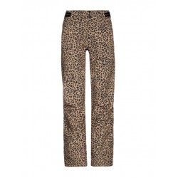 PROTEST ANGLE SOFTSHELL LEOPARD PRINT WOMENS SKI TROUSERS