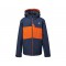 Kids' Enigmatic Waterproof Insulated Hooded Ski Jacket Dark Denim Blaze Orange