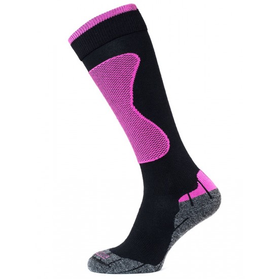 Horizon Expert Ski Sock Black/Charcoal/Cerise