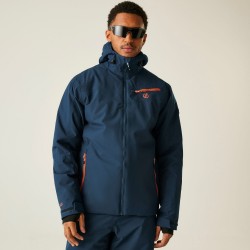 Dare2B Men's Eagle II Ski Jacket Moonlight Denim Orange