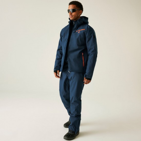 Dare2B Men's Eagle II Ski Jacket Moonlight Denim Orange Dare2B Men's Eagle II Ski Jacket Moonlight Denim Orange