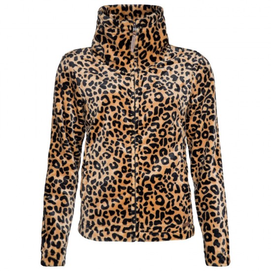 leopard print fleece jumper