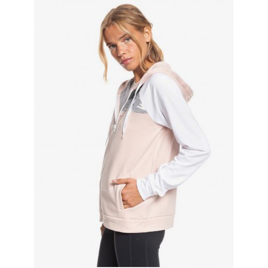 Roxy Womens After The Fall Sports Zip-Up Hoodie Peach Blush Roxy Womens After The Fall Sports Zip-Up Hoodie Peach Blush
